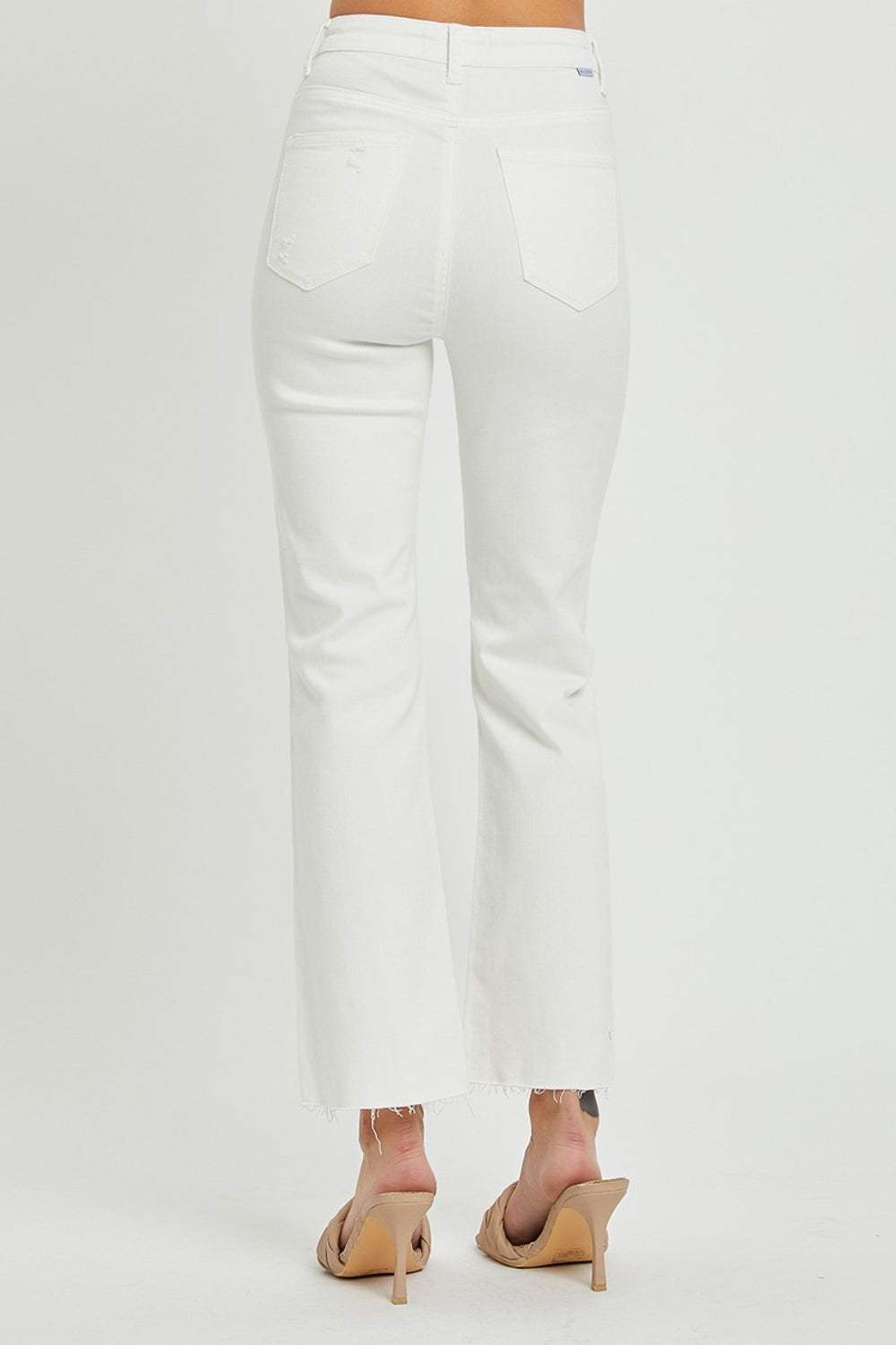 RISEN Full Size High Rise Button Fly Straight Ankle Jeans - Trendsi - Flyclothing LLC