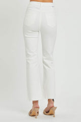 RISEN Full Size High Rise Button Fly Straight Ankle Jeans - Trendsi - Flyclothing LLC