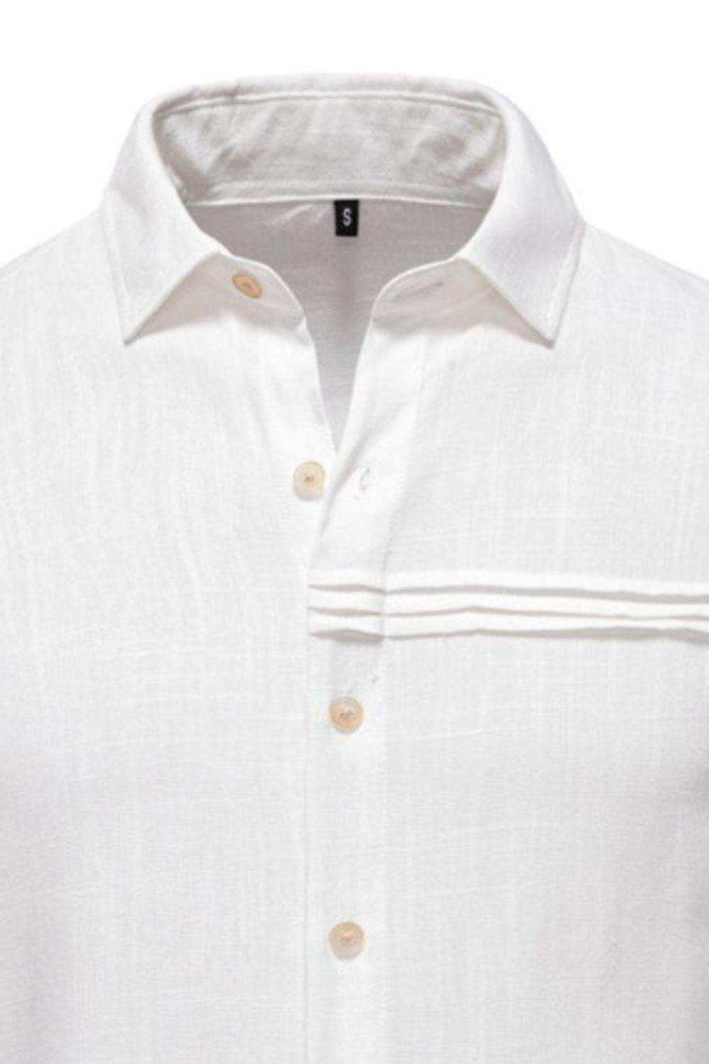 Men's Button Down Collared Neck Shirt - Trendsi - Flyclothing LLC