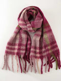 Fringe Plaid Polyester Scarf - Trendsi - Flyclothing LLC