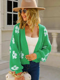 Angel Wings Flower Open Front Long Sleeve Cardigan - Trendsi - Flyclothing LLC