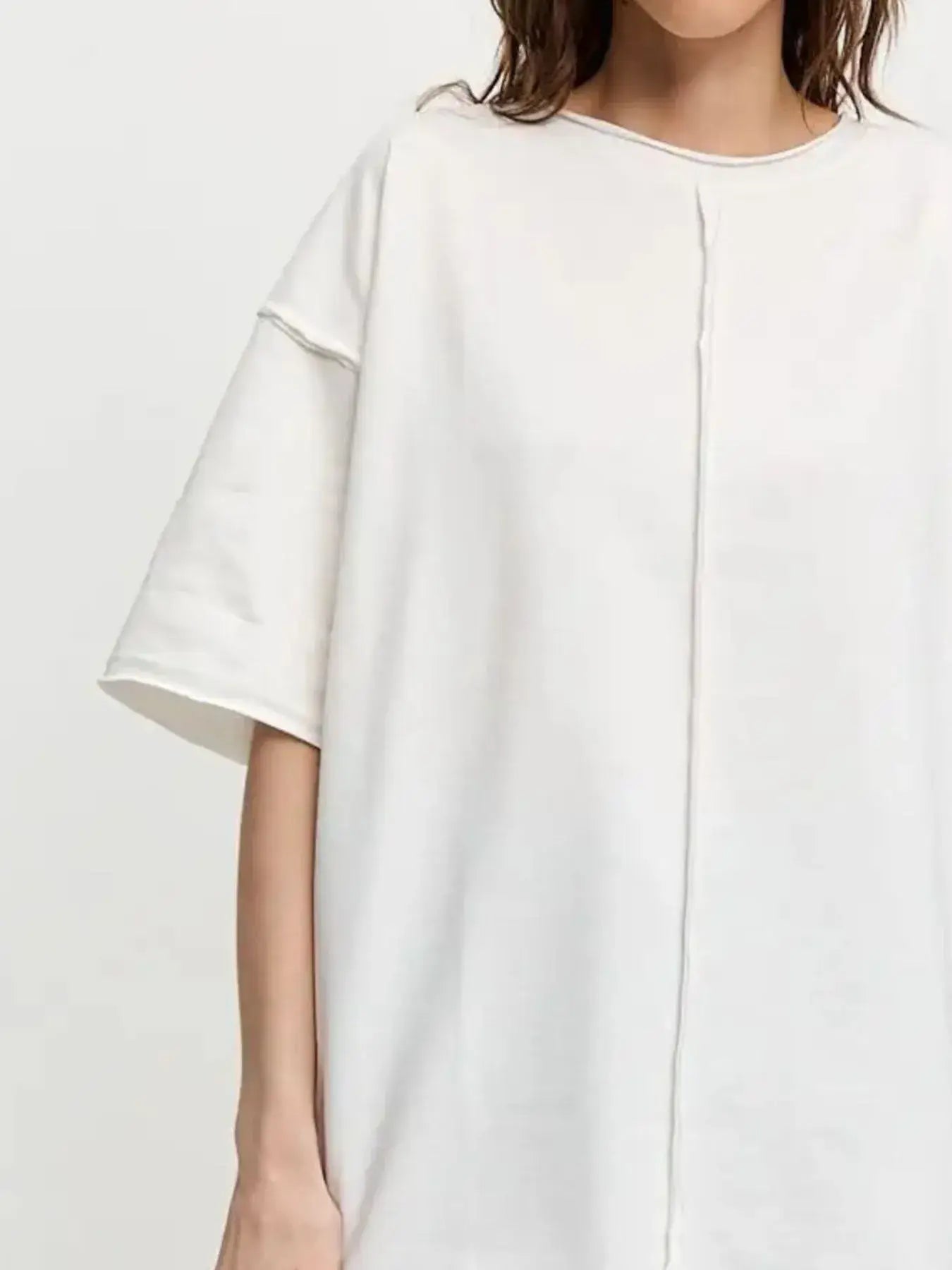 Round Neck Half Sleeve T-Shirt - Trendsi - Flyclothing LLC