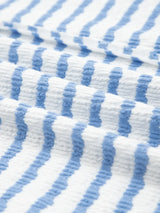 Stripe Half Button Collared Chest Pockets Loose Fit Blouse - Trendsi - Flyclothing LLC