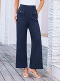 High Waist Wide Leg Pants - Trendsi - Flyclothing LLC