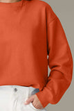 Round Neck Long Sleeve Sweatshirt - Trendsi - Flyclothing LLC