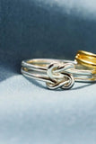 925 Sterling Silver Knotted Ring - Trendsi - Flyclothing LLC