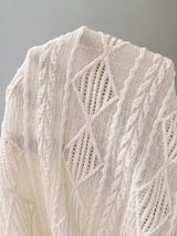 Diamond Pattern Round Neck Top - Trendsi - Flyclothing LLC