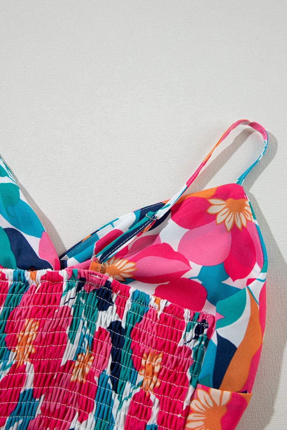 Printed V-Neck Maxi Cami Dress - Trendsi - Flyclothing LLC