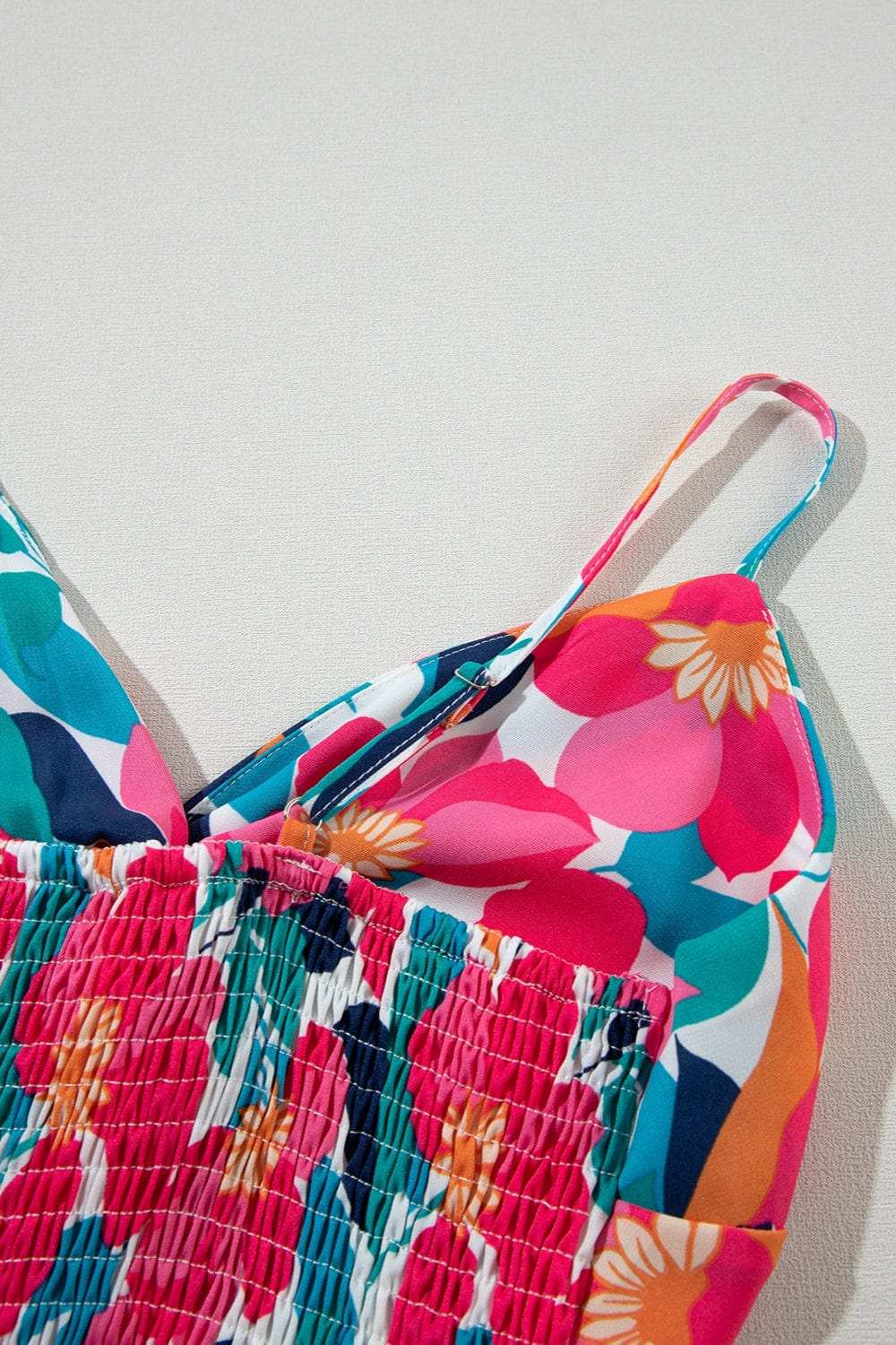 Printed V-Neck Maxi Cami Dress - Trendsi - Flyclothing LLC