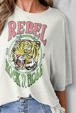 Round Neck Half Sleeve T-Shirt - Trendsi - Flyclothing LLC