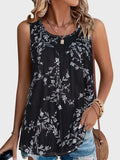 Printed Round Neck Tank - Trendsi - Flyclothing LLC