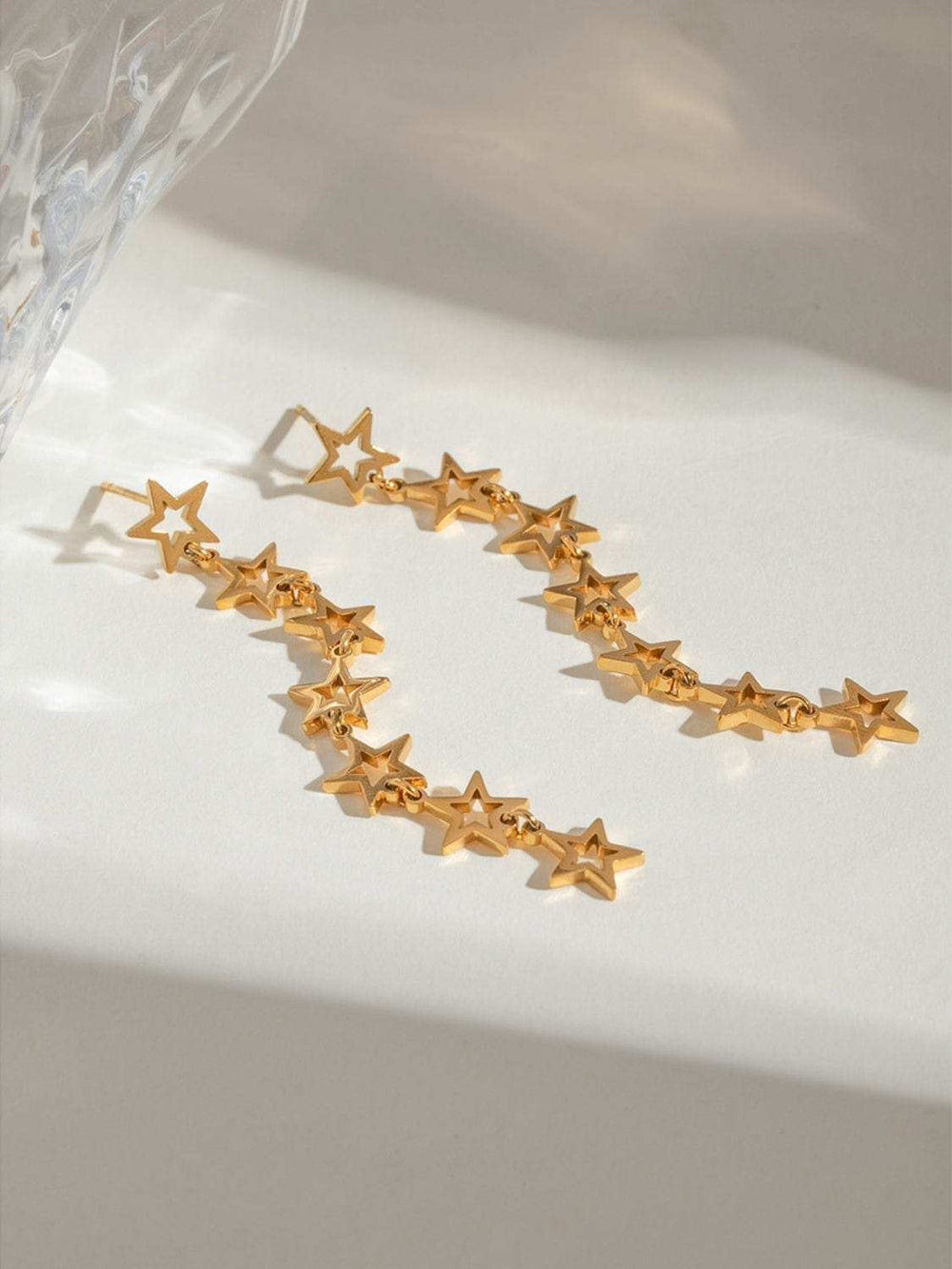 Stainless Steel Cutout Star Earrings - Trendsi - Flyclothing LLC