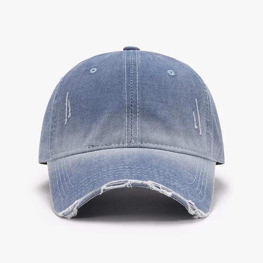 Distressed Washed Adjustable Baseball Cap - Trendsi - Flyclothing LLC