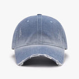 Distressed Washed Adjustable Baseball Cap - Trendsi