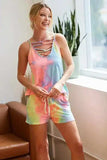BiBi Tie Dye French Terry Casual Shorts - Trendsi - Flyclothing LLC