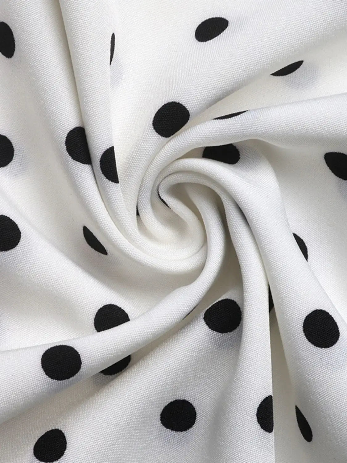 Perfee Bow Front Polka Dot Sleeveless Midi Dress - Trendsi - Flyclothing LLC