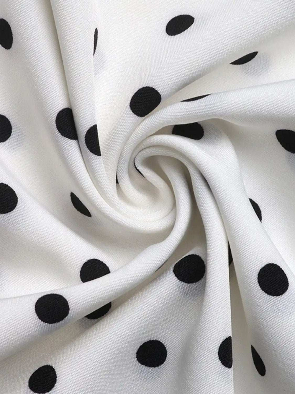 Perfee Bow Front Polka Dot Sleeveless Midi Dress - Trendsi - Flyclothing LLC