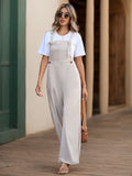 Tied Wide Leg Overalls with Pockets Trendsi