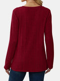 V-Neck Long Sleeve T-Shirt - Trendsi - Flyclothing LLC
