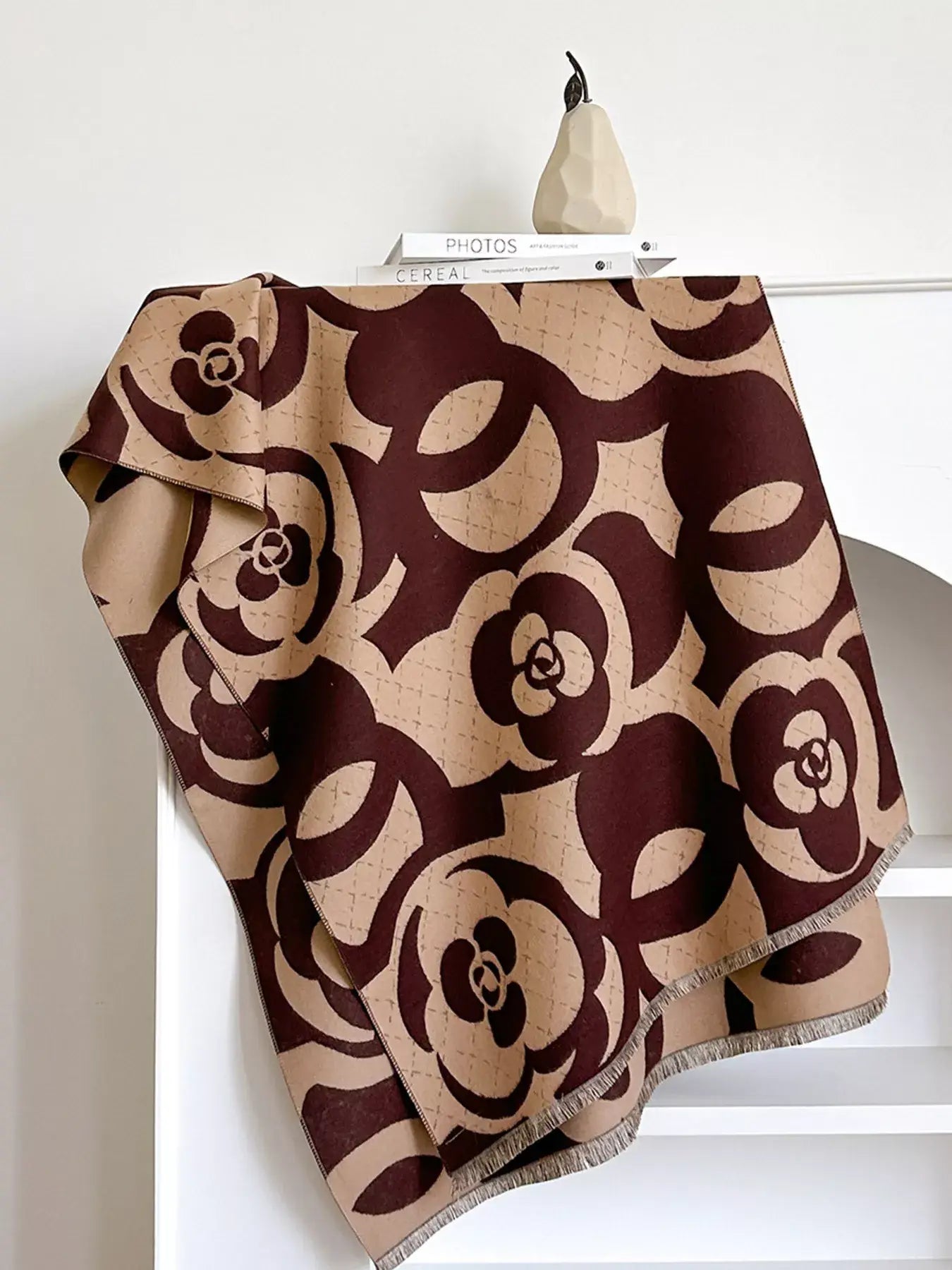 Floral Patterned Warm Scarf - Trendsi - Flyclothing LLC