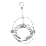 Multi Layered Chain Bracelet with Finger Ring - Trendsi - Flyclothing LLC