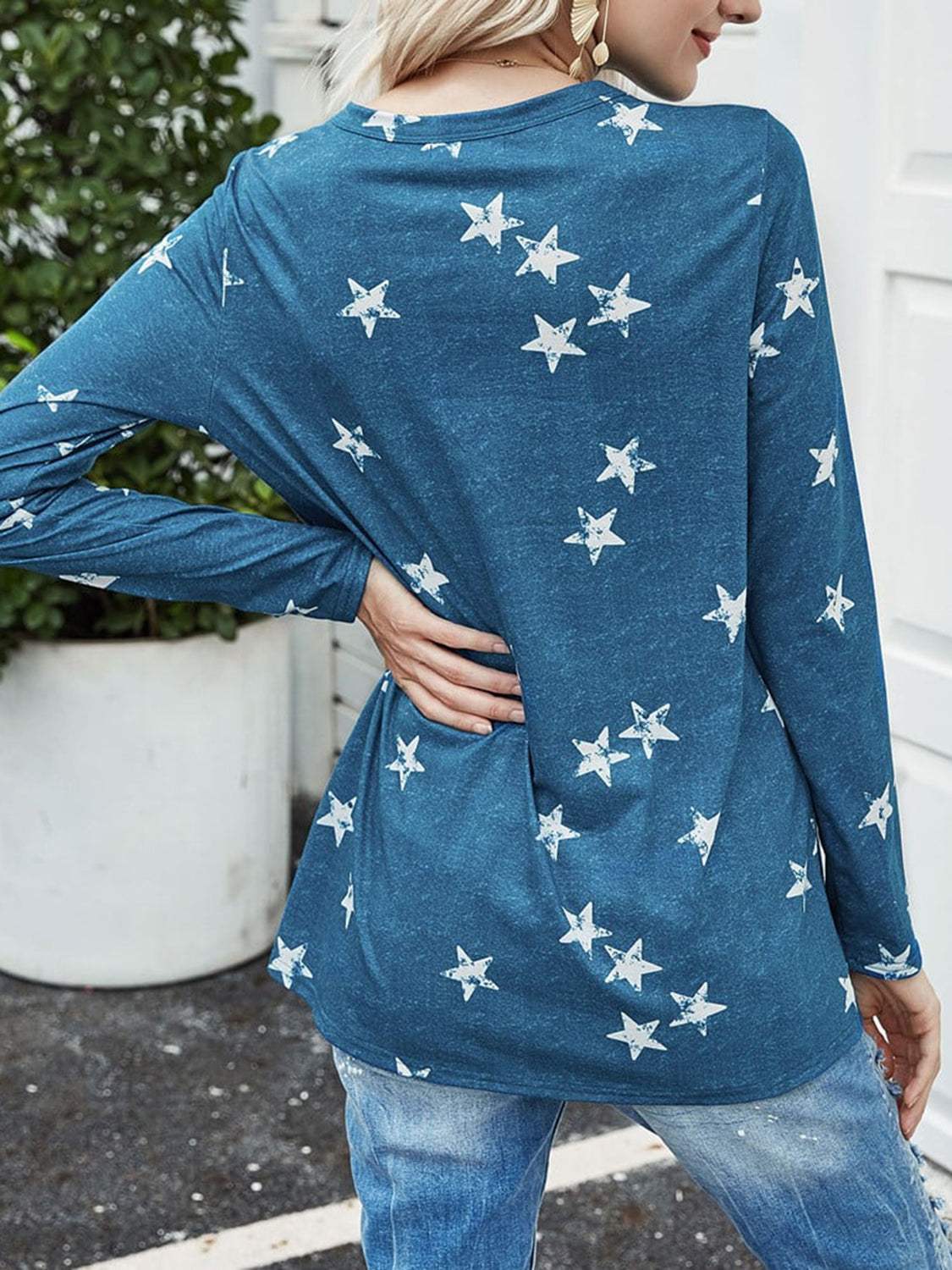 Cutout Round Neck Long Sleeve T-Shirt - Trendsi - Flyclothing LLC
