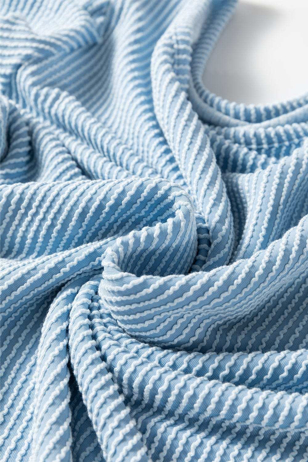 Frill Texture Round Neck Long Sleeve Sweatshirt - Trendsi - Flyclothing LLC