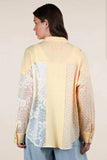 VERY J Plus Size Contrast Ribbed Knit Lace Shacket - Trendsi