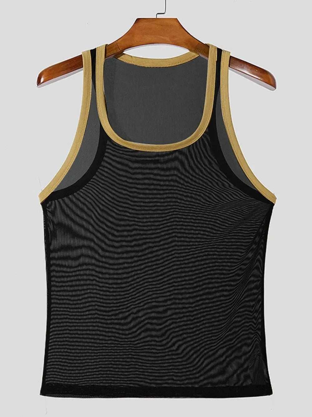 Men's Contrast Trim Wide Strap Tank - Trendsi - Flyclothing LLC