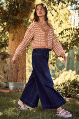 SO ME Soft Chenille Yarn Textur Button Sweater Cardigan - Trendsi - Flyclothing LLC
