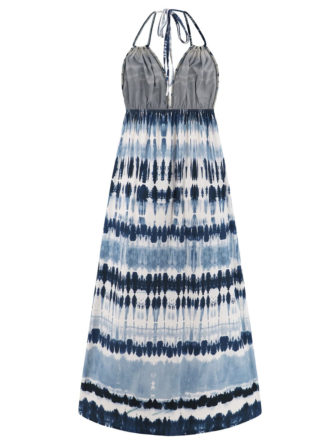 Tie-Dye Halter Neck Sleeveless Dress Trendsi