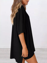 Full Size Half Sleeve T-Shirt and Shorts Set Plus Size - Trendsi - Flyclothing LLC