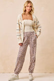 BiBi Side Lines Leopard Track Pants - Trendsi - Flyclothing LLC