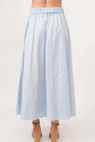 And The Why A-line Flowing Elastic Back Midi Skirt - Trendsi