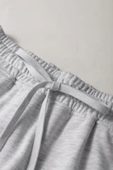 French Terry Drawstring Mini Skort with Pockets - Trendsi - Flyclothing LLC