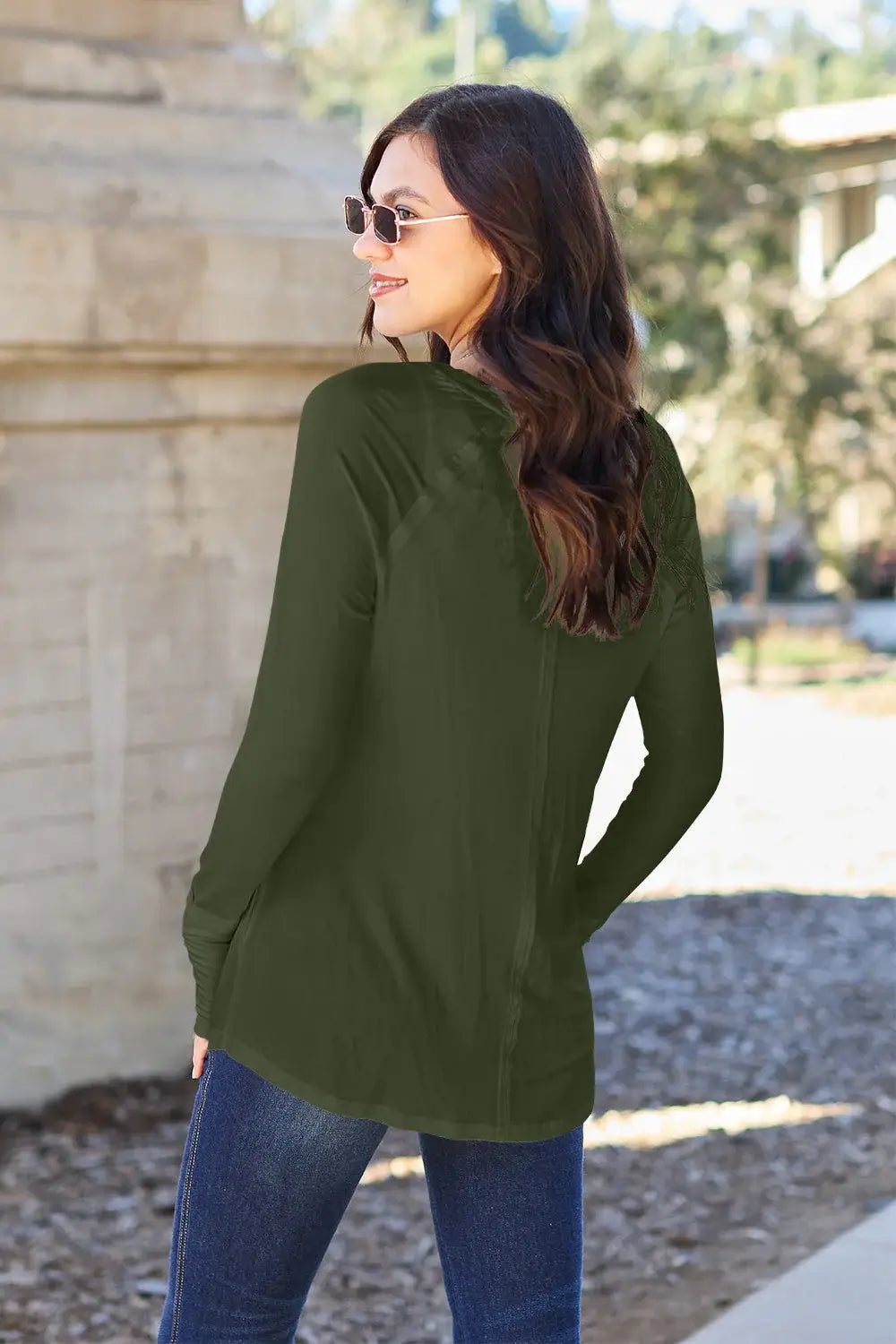 Basic Bae Full Size Round Neck Long Sleeve T-Shirt - ShopBasicbae - Flyclothing LLC