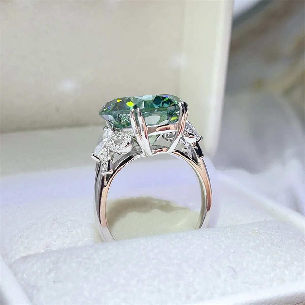 10 Carat Moissanite 925 Sterling Silver Ring - Trendsi - Flyclothing LLC