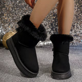 Cozy Faux Fur Trim Boots - Trendsi - Flyclothing LLC