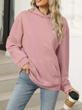 Kangaroo Pocket Long Sleeve Hoodie - Trendsi - Flyclothing LLC