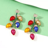 Christmas Rhinestone Drop Earrings - Trendsi - Flyclothing LLC