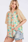 SAGE+FIG Button Down Bubble Sleeves Shirt - Trendsi - Flyclothing LLC