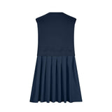 Pleated Round Neck Sleeveless Mini Dress - Trendsi - Flyclothing LLC