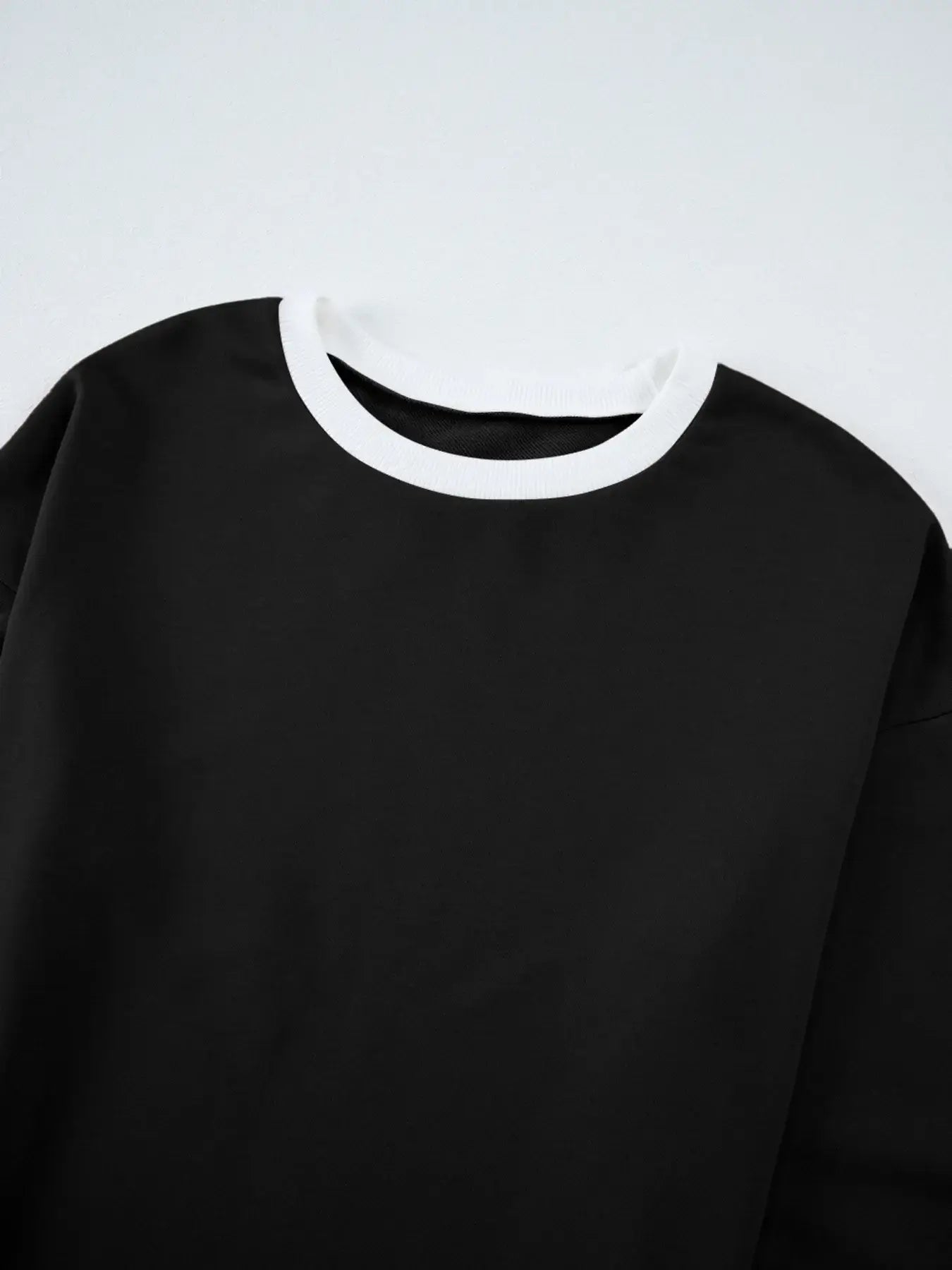 Contrast Trim Round Neck Top and Pants Set - Trendsi - Flyclothing LLC