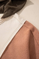 Plus Size Color Block Long Sleeve Hoodie - Trendsi - Flyclothing LLC