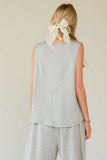 Davi & Dani Drawstring Hem Round Neck Tank and Pants Set - Trendsi
