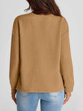 Full Size Texture Round Neck Long Sleeve Sweatshirt - Trendsi - Flyclothing LLC