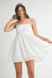 MABLE Eyelet Lace Babydoll Mini Cami Dress - Trendsi