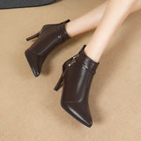 Point Toe Stiletto Boots - Trendsi - Flyclothing LLC