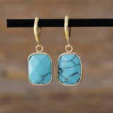 Copper Natural Stone Dangle Earrings - Trendsi - Flyclothing LLC
