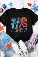 Graphic Round Neck Short Sleeve T-Shirt - Trendsi - Flyclothing LLC